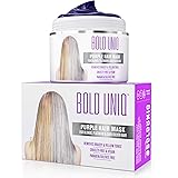Purple Hair Mask for Blonde, Platinum & Silver Hair - Banish Yellow Hues: Blue Masque to Reduce Brassiness & Condition Dry Da