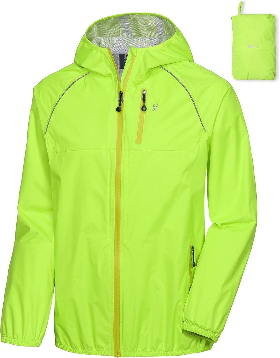 Little Donkey Andy Men's Waterproof Cycling Bike Jacket with Hood, Running Rain Jacket Windbreaker, Ultralight Packable : Clothing