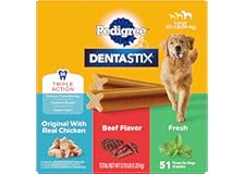 PEDIGREE DENTASTIX Large Dog Dental Care Treats Original, Beef & Fresh Variety Pack, 2.73 lb.Pack (51 Treats)
