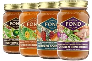 FOND NOURISH DELIGHT FOND Pasture-Raised Regenerative Chicken & Grassfed Beef Bone Broth Variety Pack