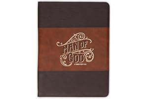 Man of God Honey-brown and Espresso Executive Padfolio - 1 Timothy 6:11