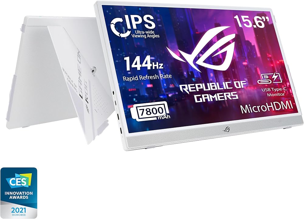 ASUS ROG Strix XG16AHPE-W Portable 15.6" FHD 144Hz IPS G-SYNC Gaming Monitor
