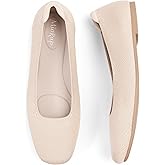 Miorap Square Toe Knit Mary Janes Flats for Women Comfortable Dressy Ballet Flat Shoes Business Office Wedding
