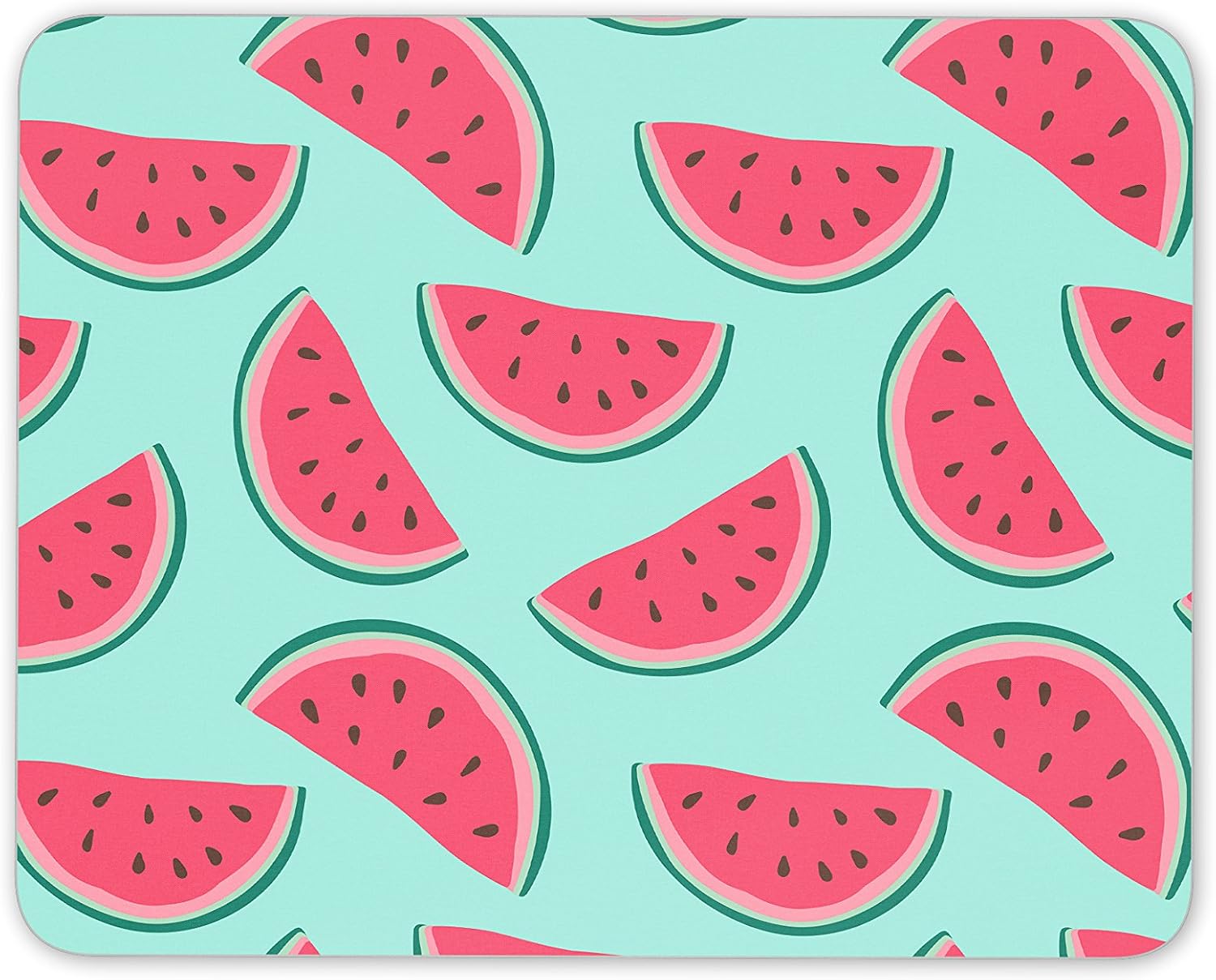 Funky Watermelon Print Mouse Mat Pad - Melon Fruit Summer Gift Computer #13203, Multicolor, 23.5cm x 19.6cm x 5mm