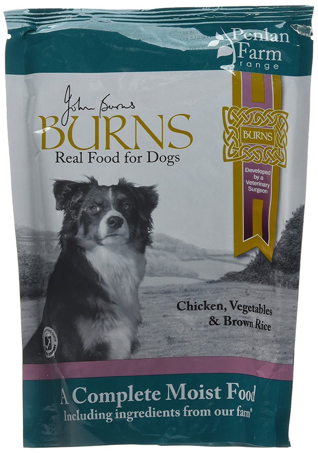 Burns Pet Nutrition Hypoallergenic Complete Wet Food Adult Dog Penlan Pouch Chicken Brown Rice & Vegetables 6x400 g
