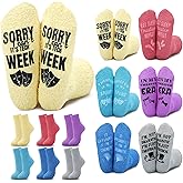 Ramede 6 Pairs Grip Fuzzy Crew Socks for Women Men Novelty Socks Funny Movie Theater K-pop Memorabilia for Xmas Birthday Gift