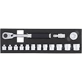 Ko-ken 3285ZA 3/8 Sq. Dr. 15-Piece Metric Socket Set Z-Series | Z-Series 15-piece 6-point metric socket set with 3/8 Sq. Dr., covering sizes 5.5mm to 22mm.
