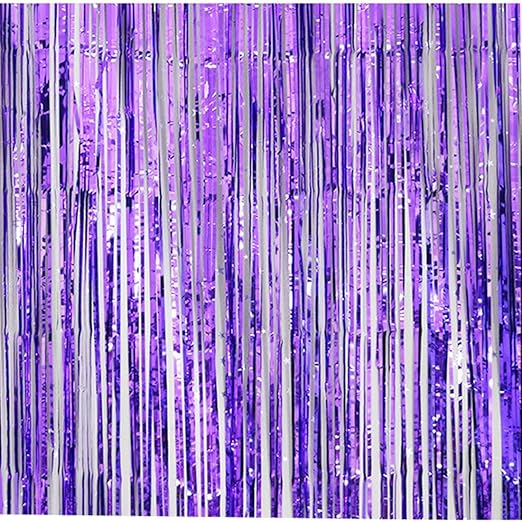 Souarts Morado Cortina De Lluvia Flores Fiesta De Cumpleanos Para