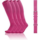 QBK Toddler Baseball Socks And Belt Set, 2 Pairs of Socks &amp; 1 Belt | Toddler to Youth Baseball, Softball, Tee Ball Socks and Belt Combo Set for Boys and Girls, Sizes 2T-16Y