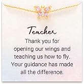 STORYJEWELLERY Teacher Gifts for Women, Teacher Bracelets for Women, Christian Teachers Jewelry, Thank You & End of Year Appreciation Gifts for Teachers, Butterfly Bracelet