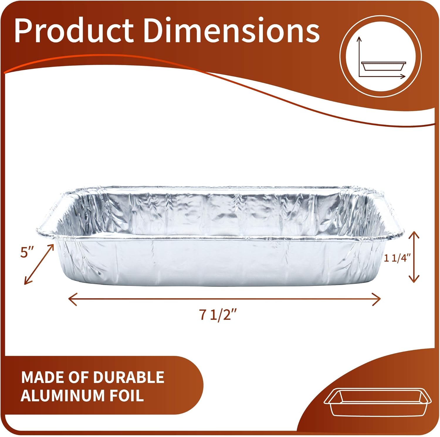 [30 Pack] Compatible with Weber Grills Drip Pans, Bulk Package, Aluminum Foil BBQ Grease Pans, 7.5" x 5" : Garden & Outdoor