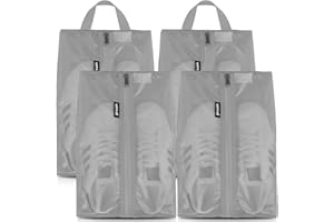 Prezon Travel Shoe Bags, Water Resistant TPU Mesh, Sturdy YKK Zipper, Shoes Storage Bag, Shoes Packing Organizer, Unisex Shoe Pouch for Travel or Home Storage