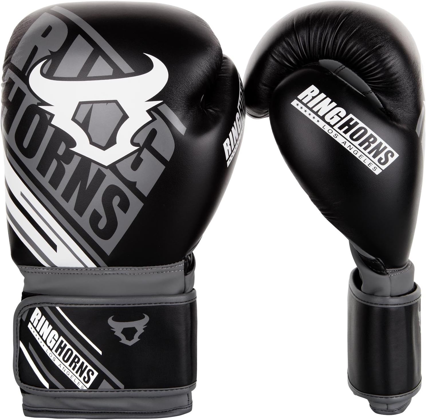 Ringhorns Unisex Nitro Boxing Gloves Muay Thai, Kick Boxing, Black, 12 Oz