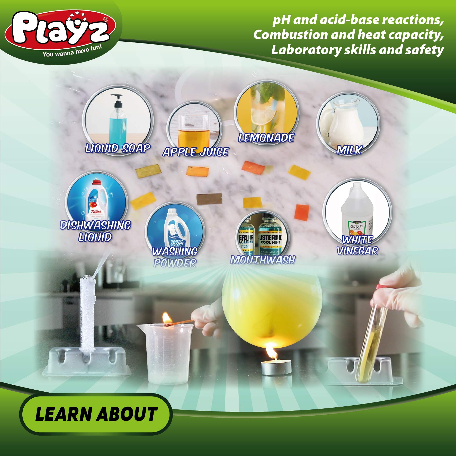 Playz STEM A+ Kids Chemistry Junior Experiments & Reactions Science Lab