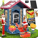 PeckCam® Bird Feeder with Camera, AI Identify 10000+ Birds, 2K HD Video Bird Camera Live with Solar Panel, 32GB Card & DIY Add-ons, Smart Birdhouse Camera for Outdoor, Gift for Birds Lover, Metal