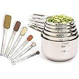 Simply Gourmet Measuring Cups and Spoons Set of 12 Stainless Steel for Cooking & Baking