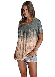 Tops for Women Trendy Summer Outfits Tie-Dye Print