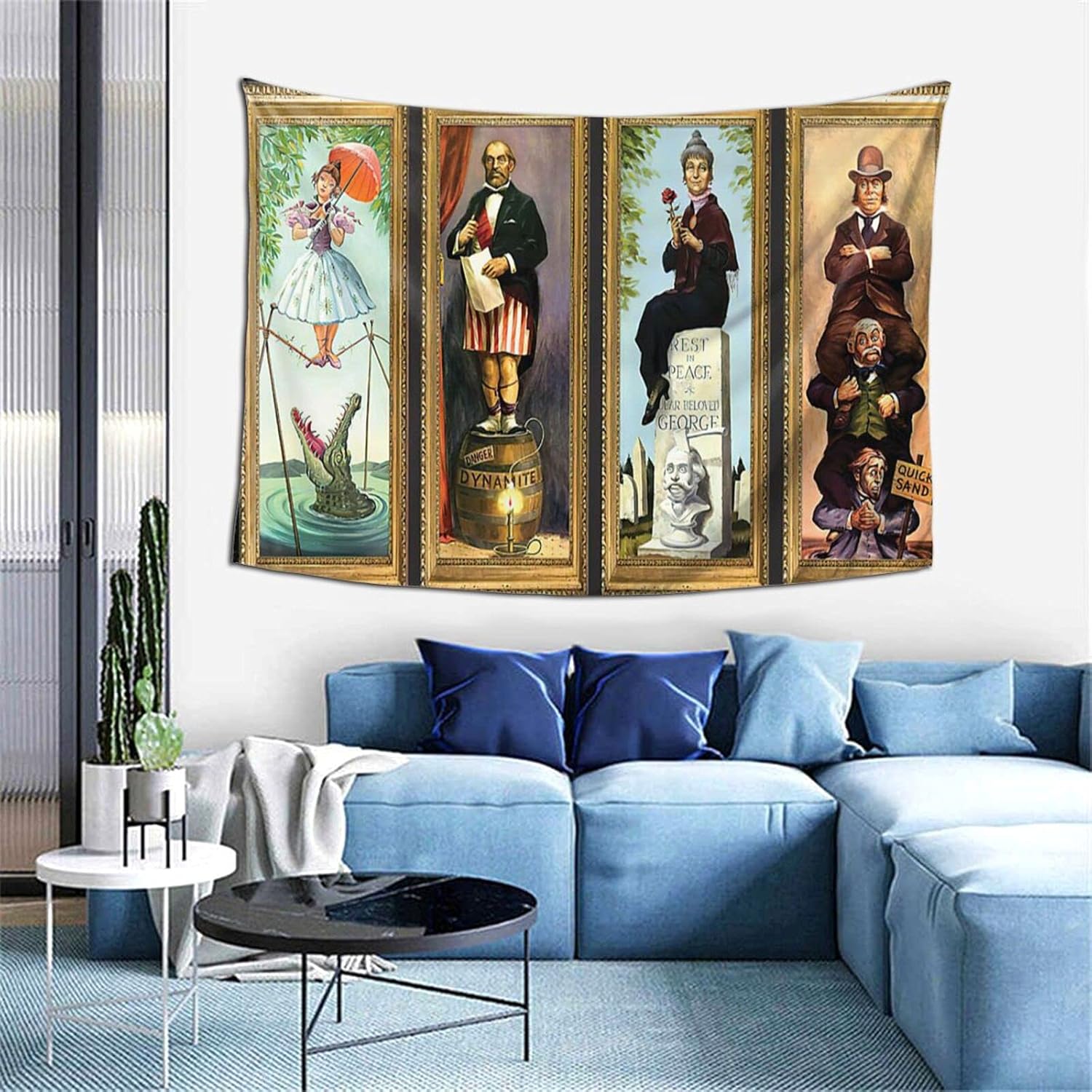 Tapestries - CAPUSTO Haunted Mansion Tapestry Boutique Wall Tapestry Aesthetic Home Decoration Tapestry 60 * 40inch