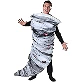 Adult Tornado Halloween Costume | Weather Themed Polyfoam Tunic with Spiraled Netting, One Size Storm Costume