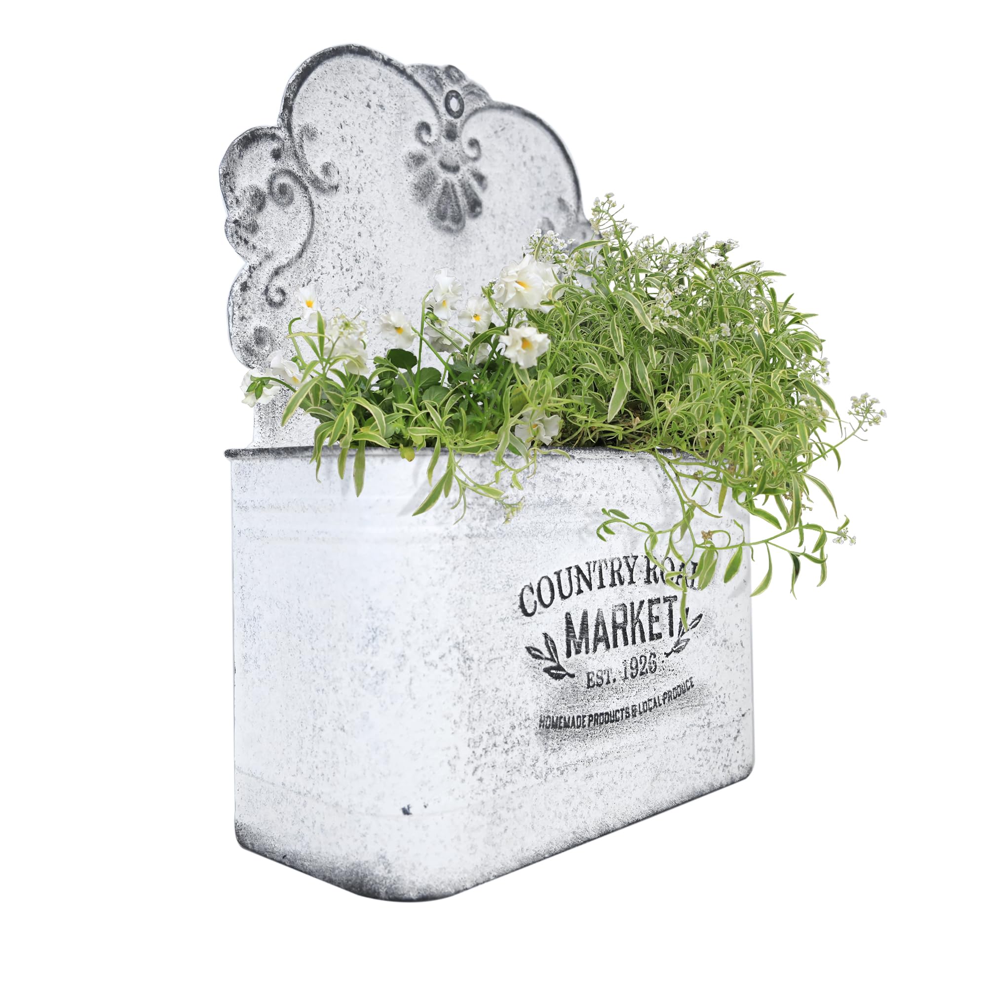 All Chic Metal Hanging Planter Basket Rustic Wall Planter Wall Flower Pots Outdoor Plant Pots Planter Bucket Decoration โ image 1