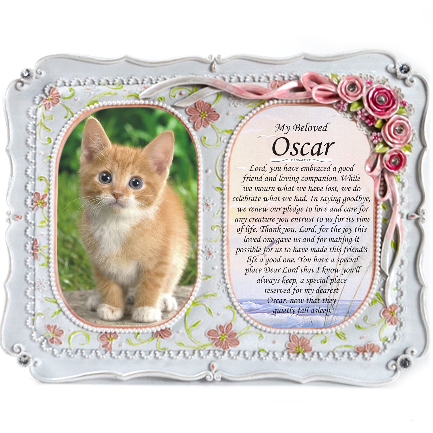 Cat Memorial Personalised 6" X 4" Double Gift Frame Missing You, In