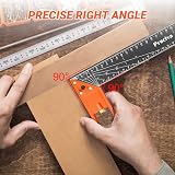 Preciva Carpenter Square Tool 16In/400mm Stainless Steel Angle Ruler view 4