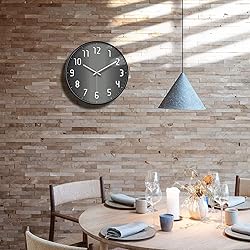 Modern Wall Clock Black&Grey Large Decorative