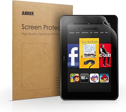 Anker Screen Protector For Kindle Fire Hdx 8 9 Inch Amazon Co Uk Electronics