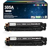 305A Black Toner Cartridges Replacement for HP 305A Black CE410A 2 Pack | Compatible for HP Laserjet Pro 400 Color M451dn M451dw M451nw Pro 300 M375nw M475dw M475dn Printe