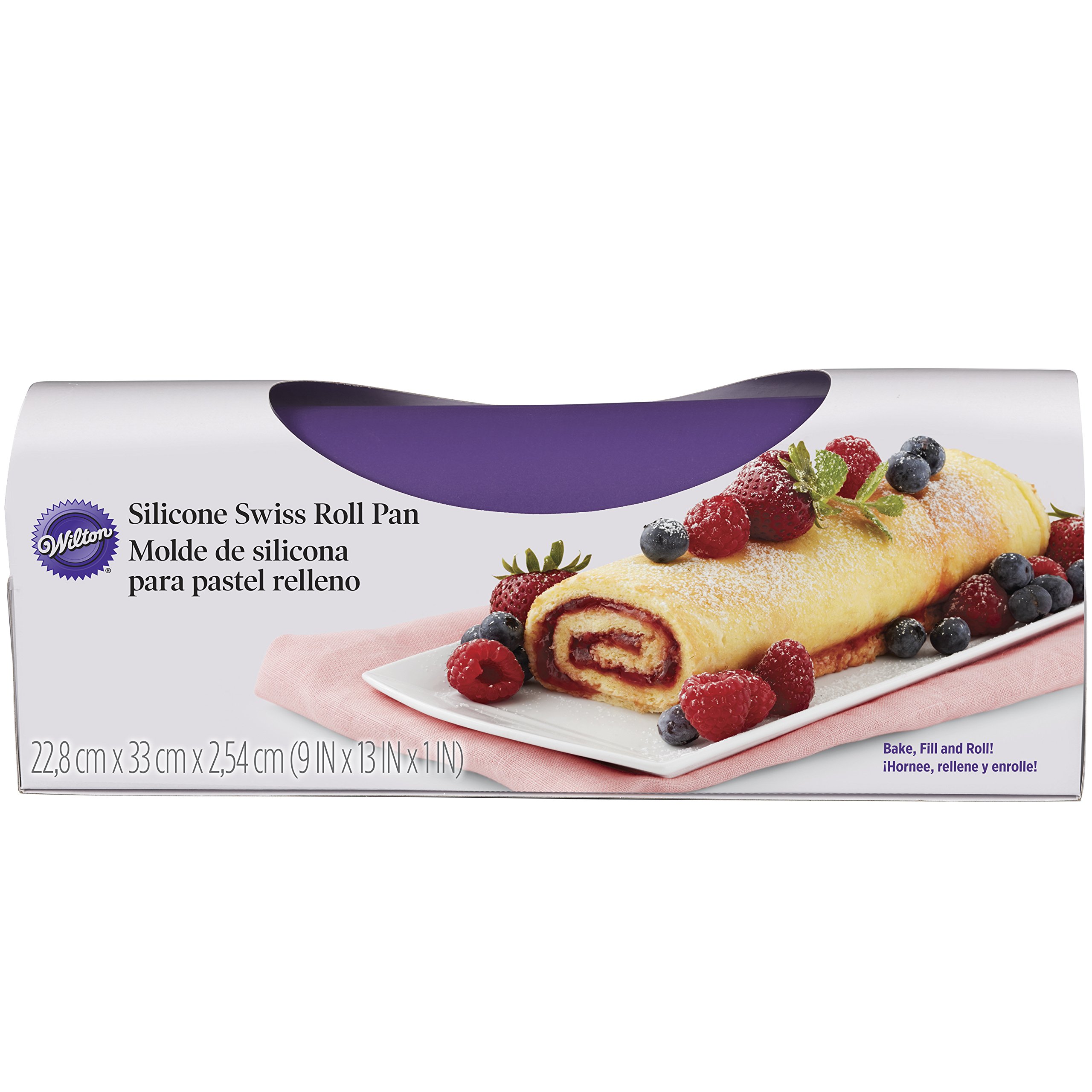 Swiss Roll Tin/Mould, Silicone, 22.8cm x 33cm x 2.5cm (9in x 13in)