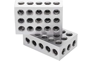 Machinist Ultra Accuracy Industrial Supply 1 Pair 123 Blocks 23 Hole Matched 0.0002in Chrome Steel Industrial Tools Precision