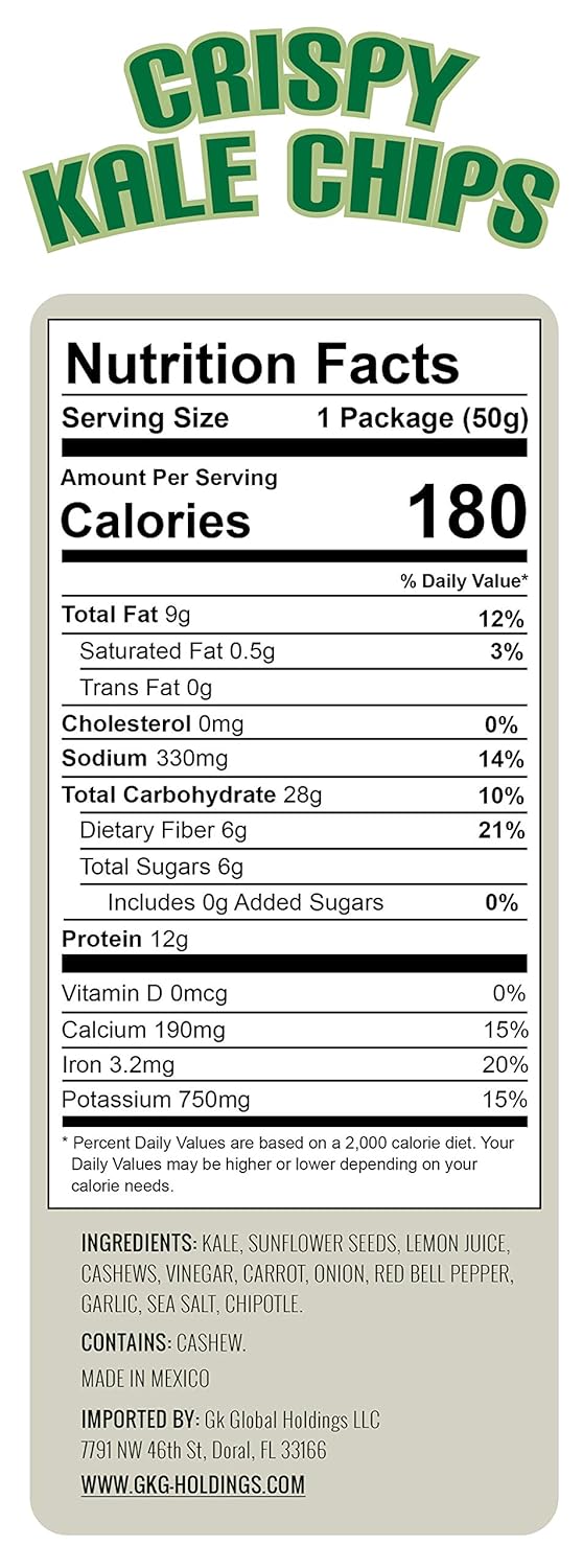 √ Nutritional Value Of Kale Chips