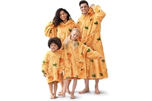 Adisputent Blanket Hoodie Women Men Kids Fleece Fluffy Snuggle Oversized Wearable Blanket