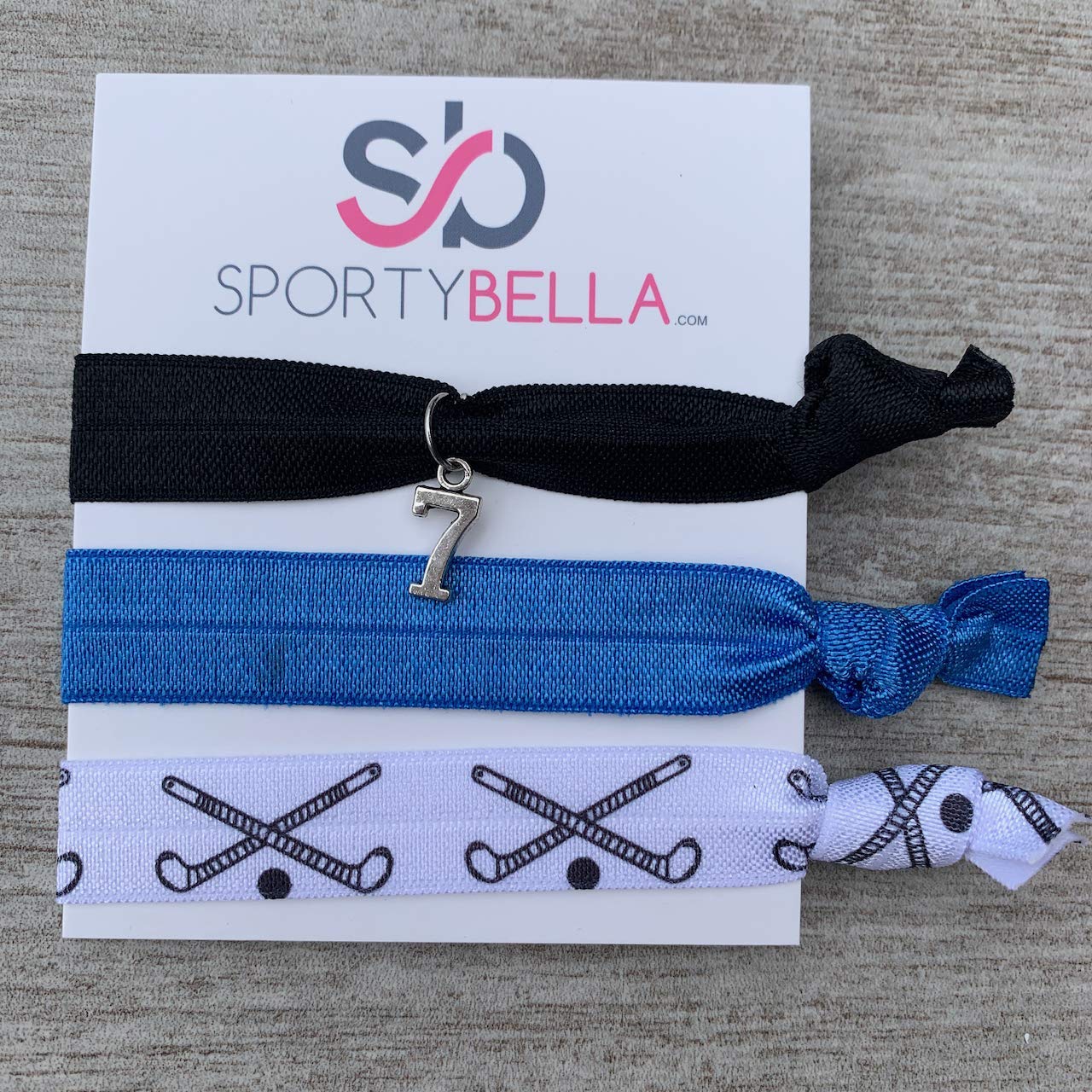Amazon Com Personalized Field Hockey Hair Ties With Number Charm