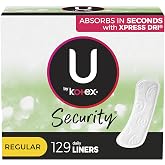 U by Kotex Lightdays Panty Liners, Regular, 129 Count