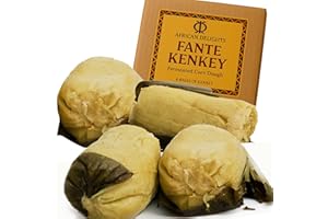 AFRICAN DELIGHTS Authentic Wala Fante Kenkey Authentic- Traditional Fante Kenkey Made from Cornmeal | Perfect Ghanaian Food for African Cuisine | Delicious Wala Fante Kenkey | Fante Kenkey Ghana | Four Balls of Kenkey