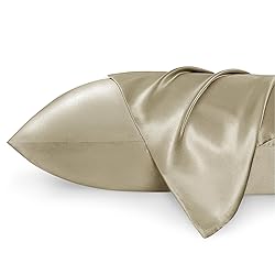 Bedsure King Size Satin Pillowcase Set of 2 - Taupe