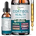 Cortisol Supplements for Women,19-in-1 Cortisol Supplement Liquid Drops w/Magnesium,L-Theanine,Ashwagandha,Omega-3, High Absorption Hormone Balanced for Women Drops - Sleep Focus Mood, Non-GMO