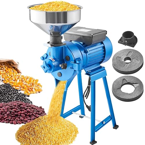 VEVOR Electric Grain Mill Grinder, 1500W 110V Dry & Wet Spice Grinder