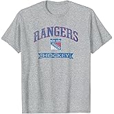 New York Rangers Vintage Hockey Gray Officially Licensed T-Shirt