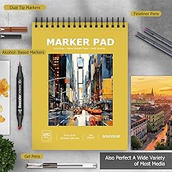 Soucolor 100 Sheets Marker Paper