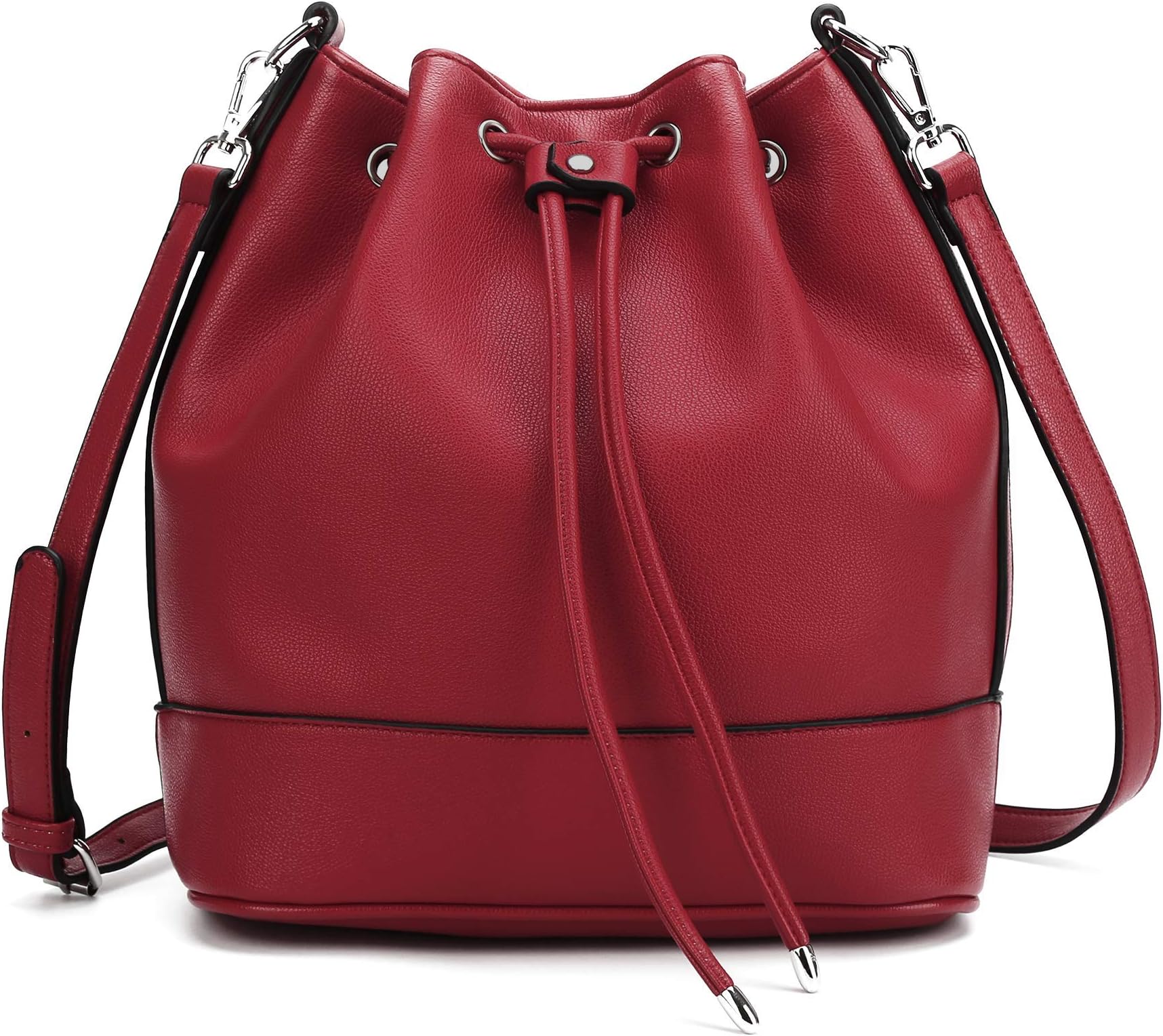 AFKOMSTBucket Bags and Purses For Women Drawstring Hobo and Shoulder Handbags with 2 Detachable Straps
