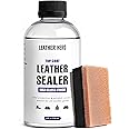 Leather Hero Top Coat – Leather Sealant & Protective Finish for Dye, Paint, Car Seats, Shoes & More – Scratch-Resistant Color Restorer with Applicator – 4oz (High Gloss Finish)