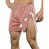 Deyeek Unisex Tear Away Shorts 3-inch Knee Hip Replacement Kit After Surgery Post Surgery Cotton Shorts Without Pocket