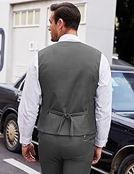 Coofandy Mens Formal Fashion Layered Vest Waistcoat