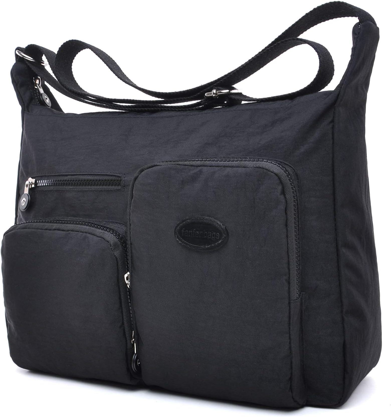 fanfanbags Shoulder Bag for Women and Ladies Handbags Travel Cross Body Bags Large Toto Handbag Waterproof Lightweight Nylon Messenger Purse Bag with Multi Pocket