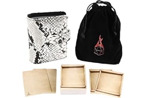 Forged Dice Co. Spellbook of Incantations (Mystical Dragon Skin Edition) Spellbook Card Holder & Pack of Dry Erase Cards with