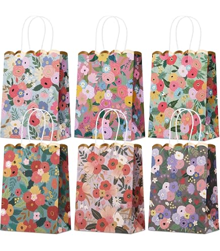 Craftdady Geschenktüten Mit Griff – 10 Stück Ölpapier, Bunt, Für Party & Goodies