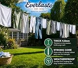 Everlasto 20m PVC Clothes Line Green 4.8mm Thick - Durable & Reliable view 2