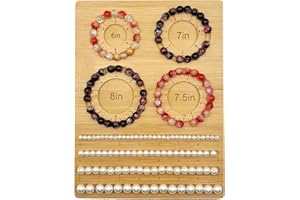 Petoysoso Bamboo Bead Boards for Jewelry Making, Bracelet Beading Board, DIY Supplies, Small 6"/ 7"/ 7.5"/ 8"